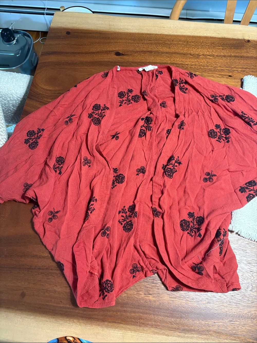 Floral Print Women's Lightweight Kimono Top